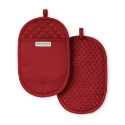 KitchenAid Asteroid Oval Pot Holder 2-Pack Set, Smoked Paprika Red, 6.5"x10" -KitchenAid GUEST b8b0229d 0983 427e 89a0 9f60a1aa0d37