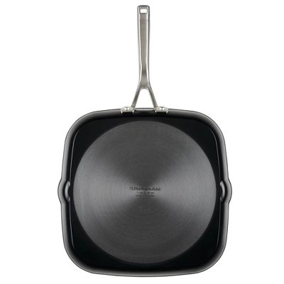 KitchenAid 11.25" Hard Anodized Ceramic Nonstick Grill Pan Matte Black: Lifetime Warranty, Hand Wash, Gas Compatible 9 KitchenAid 11.25" Hard Anodized Ceramic Nonstick Grill Pan Matte Black: Lifetime Warranty, Hand Wash, Gas Compatible - Image 7