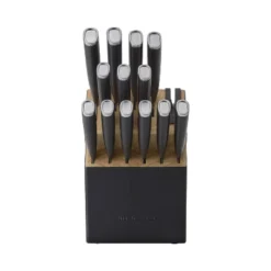 KitchenAid 14pc 2-Tone Block Knife Set Black: High Carbon Stainless Steel, Forged Cutlery, Hand Wash, Lifetime Warranty -KitchenAid GUEST b94724a6 d546 475b 9032 7fd0563bfaed
