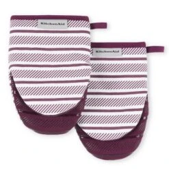 KITCHENAID Albany Mini Oven Mitt 2-Pack Set, Beet, 5.5"x8" -KitchenAid GUEST bc3d6338 7262 484e a5bf fd5606da3811