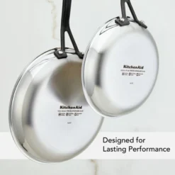 KitchenAid Stainless Steel 5-Ply Clad Twin Pack: 8.25" & 10" Nonstick Frying Pans, Dishwasher-Safe Cookware Set -KitchenAid GUEST c20f45a8 0fcc 4287 ba6d 3050901b156e