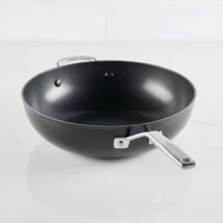 KitchenAid 12.25" Nonstick Hard Anodized Induction Stir Fry Pan / Wok With Helper Handle Matte Black -KitchenAid GUEST c30fc35a ee21 4a81 bafc f16a7ed370c4