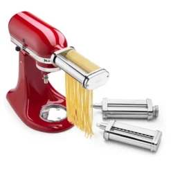 KitchenAid 3pc Pasta Roller & Cutter Set - KSMPRA: Metal Stand Mixer Accessories, Includes Fettuccine Cutter, Silver -KitchenAid GUEST c3d85190 eaec 4496 88ef 363ad7db9532