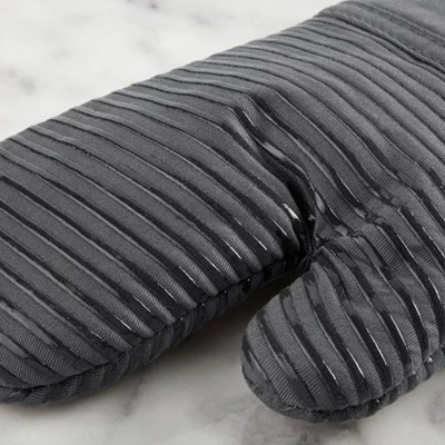 KITCHENAID Quilted Cotton Terry Cloth Oven Mitt, Pot Holder, Kitchen Towel 4-Pack Set, Silicone Grip, Charcoal Grey, 16"x26", 7"x13" & 7"x10" 7 KITCHENAID Quilted Cotton Terry Cloth Oven Mitt, Pot Holder, Kitchen Towel 4-Pack Set, Silicone Grip, Charcoal Grey, 16"x26", 7"x13" & 7"x10" - Image 5