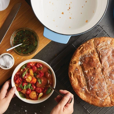 KitchenAid 6qt Enameled Cast Iron Induction Dutch Oven Blue Velvet 5 KitchenAid 6qt Enameled Cast Iron Induction Dutch Oven Blue Velvet - Image 4