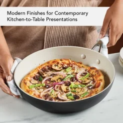 KitchenAid 12.25" Hard Anodized Ceramic Nonstick Frying Pan Matte Black: Lifetime Warranty, Hand Wash, Gas Compatible -KitchenAid GUEST c77a0cb4 877b 4894 8936 500dc5ce528a