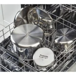 KitchenAid 5-Ply Clad Stainless Steel 10pc Cookware Set: Induction Safe, Even-Heating, Dishwasher-Safe, Riveted Handles -KitchenAid GUEST cfd40d66 8b9a 4984 8b8a 91fac3415635