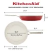 KitchenAid 12.25" Hard Anodized Ceramic Nonstick Frying Pan Empire Red: Lifetime Warranty, Hand Wash, Gas & Electric Compatible