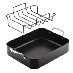 KitchenAid Hard Anodized Induction 13"x15.75" Roaster With Nonstick Rack: Turkey Roasting Pan, Oven-Safe, Matte Black 21 KitchenAid Hard Anodized Induction 13"x15.75" Roaster With Nonstick Rack: Turkey Roasting Pan, Oven-Safe, Matte Black -KitchenAid GUEST d95d7747 e3d2 4b63 aa3e b81f4b114c45