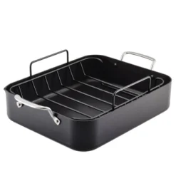 KitchenAid Hard Anodized Induction 13"x15.75" Roaster With Nonstick Rack: Turkey Roasting Pan, Oven-Safe, Matte Black 29 KitchenAid Hard Anodized Induction 13"x15.75" Roaster With Nonstick Rack: Turkey Roasting Pan, Oven-Safe, Matte Black -KitchenAid GUEST dbf08a03 d64a 4092 951a 34156f393e18