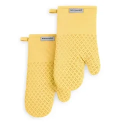 KITCHENAID Asteroid Oven Mitt 2-Pack Set, Buttercup Yellow, 7"x12.5" -KitchenAid GUEST de27477c 9226 437f bb46 a4ad85858e65