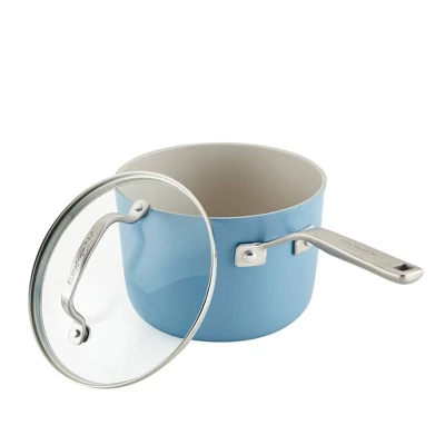 KitchenAid Hard Anodized 10pc Nonstick Ceramic Cookware Pots And Pans Set - Blue Velvet: Tempered Glass Lids, Stainless Steel Handles 12 KitchenAid Hard Anodized 10pc Nonstick Ceramic Cookware Pots And Pans Set - Blue Velvet: Tempered Glass Lids, Stainless Steel Handles - Image 10