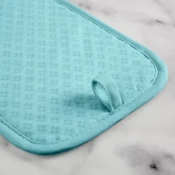 KitchenAid Asteroid Rectangle Pot Holder 2-Pack Set, Mineral Water, 7"x10"