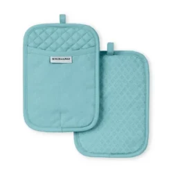KitchenAid Asteroid Rectangle Pot Holder 2-Pack Set, Mineral Water, 7"x10" -KitchenAid GUEST e491b64d 827f 4c4a b104 9ac64c7144d9