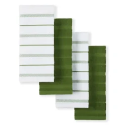 KITCHENAID Albany Kitchen Towel 4-Pack Set, Matcha Green/White, 16"x26" -KitchenAid GUEST e5ce3484 d751 43ac 854c 43f5e59ed2eb