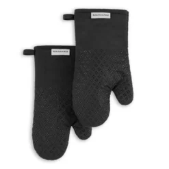 KITCHENAID Asteroid Oven Mitt 2-Pack Set, Black, 7"x12.5" -KitchenAid GUEST e68927aa 3af7 4b8f b59f abb8b3cb4e1a