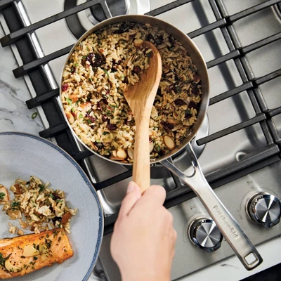 KitchenAid 3qt 3-Ply Blasé Stainless Steel Induction Saucepan With Lid Silver 9 KitchenAid 3qt 3-Ply Blasé Stainless Steel Induction Saucepan With Lid Silver - Image 7