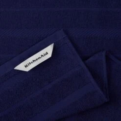 KITCHENAID Albany Kitchen Towel 4-Pack Set, Cobalt Blue/White, 16"x26" -KitchenAid GUEST e92b23ae c8b8 4411 b03b 2db219e8115e