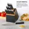 KitchenAid 14pc 2-Tone Block Knife Set Black: High Carbon Stainless Steel, Forged Cutlery, Hand Wash, Lifetime Warranty -KitchenAid GUEST ed28397f a2cf 444e b15e 10492a1d1634