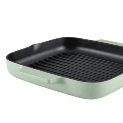 KitchenAid 11" Enameled Cast Iron Square Grill And Roasting Pan - Pistachio: Hand Wash, Electric & Gas Compatible -KitchenAid GUEST ef709ed0 d0f8 4f02 a20e 8db4ad7e408d