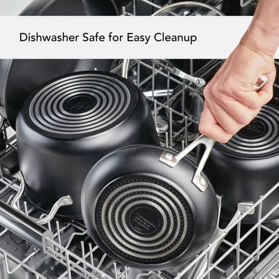 KitchenAid Hard-Anodized Induction 11.25" Nonstick Square Grill Pan: Gas & Induction Compatible, Oven-Safe, Matte Black 5 KitchenAid Hard-Anodized Induction 11.25" Nonstick Square Grill Pan: Gas & Induction Compatible, Oven-Safe, Matte Black - Image 3