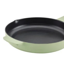 KitchenAid 12" Enameled Cast Iron Induction Skillet With Helper Handle And Pour Spouts Pistachio -KitchenAid GUEST f45dfe79 b44f 4368 99b1 9d9bbe0f79da