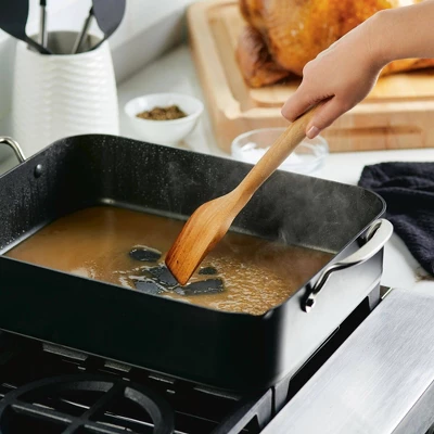 KitchenAid Hard Anodized Induction 13"x15.75" Roaster With Nonstick Rack: Turkey Roasting Pan, Oven-Safe, Matte Black 9 KitchenAid Hard Anodized Induction 13"x15.75" Roaster With Nonstick Rack: Turkey Roasting Pan, Oven-Safe, Matte Black - Image 7