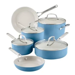 KitchenAid Hard Anodized 10pc Nonstick Ceramic Cookware Pots And Pans Set - Blue Velvet: Tempered Glass Lids, Stainless Steel Handles 23 KitchenAid Hard Anodized 10pc Nonstick Ceramic Cookware Pots And Pans Set - Blue Velvet: Tempered Glass Lids, Stainless Steel Handles -KitchenAid GUEST f973613f 84c9 443a b85c bbfba8cb1f96