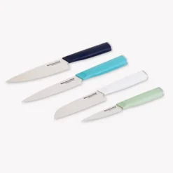 KitchenAid 4pc Chef Knife Set White/Dark Blue/Aqua Blue: High Carbon Stainless Steel, Dishwasher-Safe, Comfort-Grip Handle -KitchenAid GUEST fd8ed8d9 43d8 4724 9c6b e1de9af9bf51